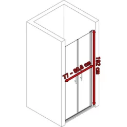 Portes De Douche Battantes, Verre 5 Mm Transparent Anticalcaire, Profilé Alu-argenté, Schulte, 80 X 192 Cm -SCHULTE Soldes Boutique 32714445 4