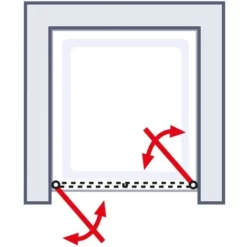 Portes De Douche Battantes, Verre 5 Mm Transparent Anticalcaire, Profilé Alu-argenté, Schulte, 80 X 192 Cm -SCHULTE Soldes Boutique 32714445 5
