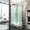 Cabine De Douche Intégrale Avec Porte Coulissante, Verre 5 Mm, Cabine De Douche Complète Ibiza, Schulte, 90 X 90 Cm, Arrondie -SCHULTE Soldes Boutique 3368887 1