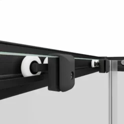 Accès D'angle Droit Avec Portes De Douche Coulissantes, 75 X 75 - 90 X 90 Cm X 180 Cm, Verre 4 Mm, Sunny Schulte, Profilé Noir, Verre Transparent -SCHULTE Soldes Boutique 39621776 3