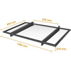 SCHULTE <p>Auvent Marquise De Porte NewStyle 150 X 95 Cm, Verre Acrylique Transparent -SCHULTE Soldes Boutique 39671087 3