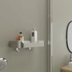 SCHULTE Tablette De Douche Murale, étagère De Salle De Bains, 32 X 13,5 X 6 Cm, Inox Chromé