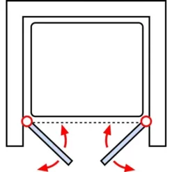 Porte De Douche Pliante, Verre Transparent, Phoenix II, Schulte, Profilé Alu Nature, Verre 3mm, 70 X 185 Cm -SCHULTE Soldes Boutique 4324339 5