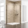Porte De Douche Coulissante + Paroi De Retour Fixe, Verre 8 Mm, Profilé Aspect Chromé, MasterClass, Schulte, 120 X 80 X 200 Cm -SCHULTE Soldes Boutique 4324348 1