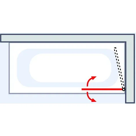 Pare-baignoire Rabattable, Verre 5 Mm, Paroi De Baignoire 1 Volet, écran De Baignoire Pivotant, Capri, Schulte, Verre Miroir, 80 X 140 Cm, Profilé Aspect Chromé 7 Pare-baignoire Rabattable, Verre 5 Mm, Paroi De Baignoire 1 Volet, écran De Baignoire Pivotant, Capri, Schulte, Verre Miroir, 80 X 140 Cm, Profilé Aspect Chromé – Image 5