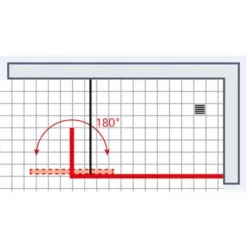 Paroi De Douche à L'italienne Avec Retour Pivotant, Paroi Fixe Walk In Décor Softcube, Profilé Aspect Chromé, Style 2.0, Schulte, 90 X 30 X 190 Cm, Verre 5 Mm Anticalcaire -SCHULTE Soldes Boutique 4502952 5