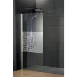 Paroi De Douche à L'italienne, Anticalcaire, Paroi De Douche Walk In, Décor Softcube, Style 2.0, Schulte, 90 X 190 Cm, Verre 5 Mm