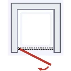 Porte De Douche Pivotante, Profilé Aspect Chromé, Style 2.0, Schulte, Verre 5 Mm Anticalcaire, Décor Liane, 80 X 192 Cm -SCHULTE Soldes Boutique 4521625 3