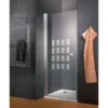Porte De Douche Pivotante, Profilé Aspect Chromé, Style 2.0, Schulte, Verre 5mm, Décor Cubic 90 X 192 Cm, Transparent Anticalcaire -SCHULTE Soldes Boutique 4521636 1