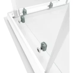 Accès D'angle Droit Avec Parois Portes De Douche Coulissantes, 75-90 X 75-90 X 180 Cm, Verre 4 Mm, Sunny Schulte, Verre Transparent, Profilé Blanc -SCHULTE Soldes Boutique 45739219 3