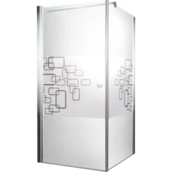 Porte De Douche Pivotante + Paroi De Retour Fixe, Verre 5 Mm Anticalcaire, Profilé Aspect Chromé, Style 2.0, Schulte, Softcube, 80 X 80 X 193 Cm -SCHULTE Soldes Boutique 4593708 2
