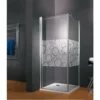 Porte De Douche Pivotante + Paroi De Retour Fixe, Verre 5 Mm Anticalcaire, Profilé Aspect Chromé, Style 2.0, Schulte, Cercles, 80 X 80 X 193 Cm -SCHULTE Soldes Boutique 4593713 1