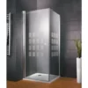 Porte De Douche Pivotante + Paroi De Retour Fixe, Verre 5 Mm, Profilé Aspect Chromé, Style 2.0, Schulte, Décor Cubic, 90 X 90 X 193 Cm, Transparent Anticalcaire -SCHULTE Soldes Boutique 4593722 1