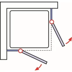 Accès D'angle Droit Avec Portes De Douche Battantes, Verre 5 Mm Anticalcaire, Profilé Aspect Chromé, Style 2.0, Schulte, 80 X 80 X 192 Cm, Verre Transparent -SCHULTE Soldes Boutique 4593724 5