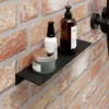 SCHULTE Etagère De Douche à Coller, Tablette De Douche Murale 33 X 9,5 X 3,5 Cm, Noir Mat -SCHULTE Soldes Boutique 47517469 1