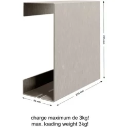 SCHULTE Etagère D’angle De Douche à Coller, Tablette De Douche Murale 23 X 23 X 9,5 Cm, Aspect Inox -SCHULTE Soldes Boutique 47517471 4