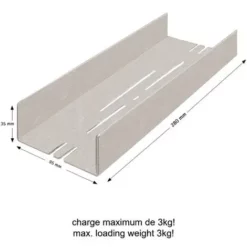 SCHULTE Etagère De Douche à Coller, Tablette De Douche Murale Avec Rebord, 28 X 9,5 X 3,5 Cm, Aspect Inox -SCHULTE Soldes Boutique 47517472 4