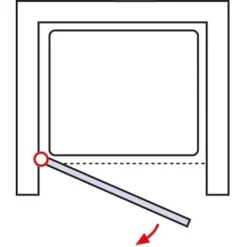 Porte De Douche Pivotante, Verre 5 Mm Anticalcaire, Profilé Aspect Chromé, Reverso, Schulte, 70 X 195 Cm -SCHULTE Soldes Boutique 4762710 3
