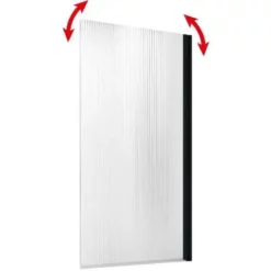 Pare-baignoire Rabattable, 80 X 140 Cm, Verre 5 Mm, Paroi De Baignoire 1 Volet, écran De Baignoire Pivotant Schulte, Verre Factory, Profilé Noir -SCHULTE Soldes Boutique 47939772 3