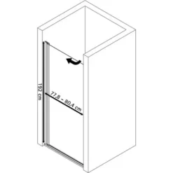 Porte De Douche Pivotante, Verre 5 Mm Anticalcaire, Style, Profilé Aspect Chromé, Schulte, 80 X 192 Cm -SCHULTE Soldes Boutique 4852457 5