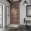SCHULTE Paroi De Douche Fixe à L'italienne, Verre 6 Mm Transparent Anticalcaire, Walk In, Profilé Noir à Clipser, Sérigraphie Cadre Noir, 90 X 200 Cm -SCHULTE Soldes Boutique 49787465 1