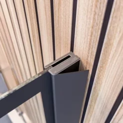 SCHULTE Paroi De Douche Fixe à L'italienne, Verre 6 Mm Transparent Anticalcaire, Walk In, Profilé Noir à Clipser, Sérigraphie Cadre Noir, 90 X 200 Cm -SCHULTE Soldes Boutique 49787465 5