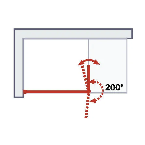 Paroi De Douche à L'italienne Avec Retour Pivotant, Verre 6 Mm Anticalcaire, Paroi De Douche Fixe Sablée Au Milieu, Solo, Schulte, 90 X 35 X 200 Cm 4 Paroi De Douche à L'italienne Avec Retour Pivotant, Verre 6 Mm Anticalcaire, Paroi De Douche Fixe Sablée Au Milieu, Solo, Schulte, 90 X 35 X 200 Cm – Image 2