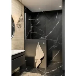Lot De 2 Panneaux Muraux 100 X 210 Cm, Revêtement Pour Douche Et Salle De Bains, DécoDesign SOFTTOUCH, Schulte, Marbre De Carrare Noir 8 Lot De 2 Panneaux Muraux 100 X 210 Cm, Revêtement Pour Douche Et Salle De Bains, DécoDesign SOFTTOUCH, Schulte, Marbre De Carrare Noir -SCHULTE Soldes Boutique 50765916 2