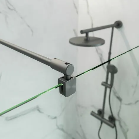 SCHULTE Paroi De Douche à L'italienne, Profilé Gun Métal à Clipser, Paroi Fixe Walk In, Verre 5 Mm Anticalcaire, 90 X 200 Cm 4 SCHULTE Paroi De Douche à L'italienne, Profilé Gun Métal à Clipser, Paroi Fixe Walk In, Verre 5 Mm Anticalcaire, 90 X 200 Cm – Image 2