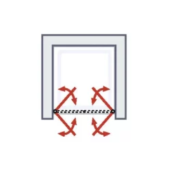 Portes De Douche Battantes, Verre 5 Mm Anticalcaire, Verre Sablé, Profilé Aspect Chromé, Reverso, Schulte, 70 X 195 Cm -SCHULTE Soldes Boutique 5501070 3