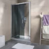 Porte De Douche Coulissante, Verre 6 Mm Anticalcaire, Verre Anthracite Fumé, Profilé Aspect Chromé, Reverso, Schulte, 120 X 200 Cm -SCHULTE Soldes Boutique 5501074 1