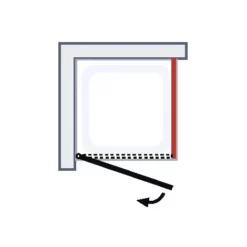 Paroi De Retour Pour Porte De Douche Pivotante, Verre 6 Mm Anticalcaire, Profilé En Aspect Chromé, MasterClass, Schulte, 80 X 200 Cm -SCHULTE Soldes Boutique 5517460 3