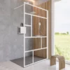 Paroi De Douche à L'italienne, Verrière Blanche Mate, Paroi Fixe Walk In Style Industriel, NewStyle Atelier Schulte, Verre 6 Mm, 90 X 200 Cm -SCHULTE Soldes Boutique 57338001 1