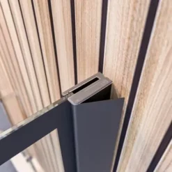 SCHULTE Paroi De Douche Fixe à L'italienne, Verre 6 Mm Transparent, Walk In, Profilé Noir à Clipser, Sérigraphie Cadre Noir, 90 X 200 Cm -SCHULTE Soldes Boutique 57338003 5