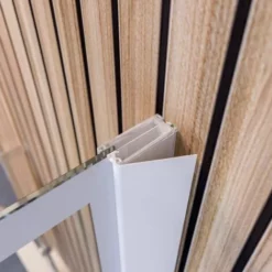 Paroi De Douche à L'italienne, Cadre Sérigraphié Blanc Mat, Paroi Fixe Walk In Style Industriel, NewStyle Schulte, Verre 6 Mm 90 X 200 Cm -SCHULTE Soldes Boutique 57338008 3