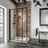 Paroi De Douche à L'italienne, Profilé Noir à Clipser, Paroi Fixe Walk In Style Industriel, NewStyle Atelier Schulte, Verre 6 Mm, 120 X 200 Cm -SCHULTE Soldes Boutique 63842085 1