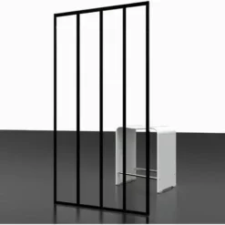 Paroi De Douche à L'italienne, Profilé Noir à Clipser, Paroi Fixe Walk In Style Industriel, NewStyle Atelier Schulte, Verre 6 Mm, 120 X 200 Cm -SCHULTE Soldes Boutique 63842085 4