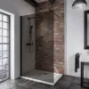 Paroi De Douche à L'italienne, Profilé Noir à Clipser, Paroi Fixe Walk In, NewStyle Schulte, Verre Fumé Gris 6 Mm, 90 X 200 Cm 2 Paroi De Douche à L'italienne, Profilé Noir à Clipser, Paroi Fixe Walk In, NewStyle Schulte, Verre Fumé Gris 6 Mm, 90 X 200 Cm -SCHULTE Soldes Boutique 64941841 1