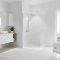 Panneau Mural Marbre Gris, Revêtement Pour Douche Et Salle De Bains, DécoDesign SOFTTOUCH, Schulte, 100 X 210 Cm