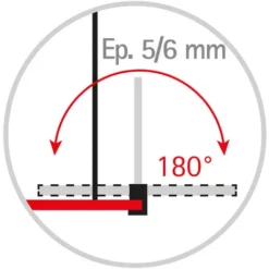 Paroi De Douche à L'italienne Avec Retour Pivotant, Profilé Noir à Clipser, Paroi Fixe Walk In Style Industriel, NewStyle, Schulte, Verre 5 Mm Transparent Anticalcaire, 90 X 40 X 200 Cm -SCHULTE Soldes Boutique 65899540 5