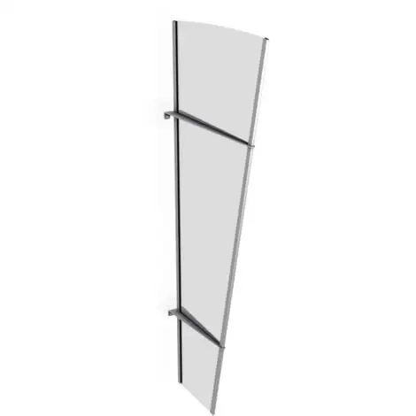 SCHULTE Élément Latéral Auvent Marquise De Porte , 167 X 62 Cm, LT-Line, Transparent 4 SCHULTE Élément Latéral Auvent Marquise De Porte , 167 X 62 Cm, LT-Line, Transparent – Image 2