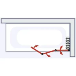 Pare-baignoire Rabattable 124 X 130 Cm, Paroi De Baignoire 3 Volets, écran De Baignoire Pivotant, Komfort Schulte, Verre Transparent, Profilé Blanc -SCHULTE Soldes Boutique 6713030 4