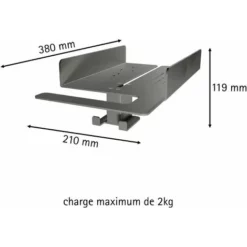 SCHULTE Etagère De Douche Sans Percer, Tablette De Douche Avec Porte Serviette Avec Rebord, 38 X 11,9 X 21 Cm, Argentée -SCHULTE Soldes Boutique 72052547 3