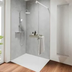 SCHULTE Etagère De Douche Sans Percer, Tablette De Douche Avec Porte Serviette Avec Rebord, 38 X 11,9 X 21 Cm, Argentée -SCHULTE Soldes Boutique 72052547 4