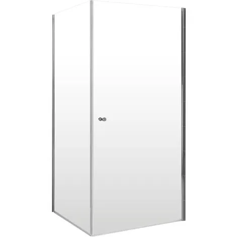 Porte De Douche Pivotante + Paroi De Retour, Verre 5 Mm, Profilé Aspect Chromé, Schulte, 75 X 75 X 190 Cm 4 Porte De Douche Pivotante + Paroi De Retour, Verre 5 Mm, Profilé Aspect Chromé, Schulte, 75 X 75 X 190 Cm – Image 2