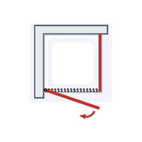 Porte De Douche Pivotante + Paroi De Retour, Verre 5 Mm, Profilé Aspect Chromé, Schulte, 75 X 75 X 190 Cm 5 Porte De Douche Pivotante + Paroi De Retour, Verre 5 Mm, Profilé Aspect Chromé, Schulte, 75 X 75 X 190 Cm – Image 3